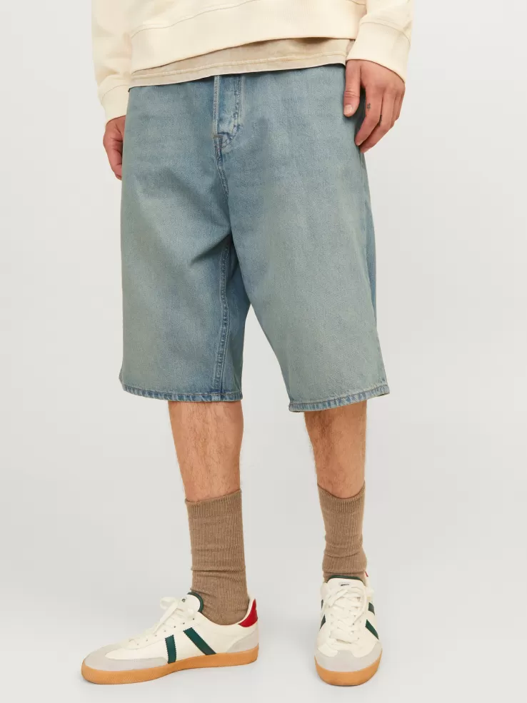 New JACK & JONES Baggy fit Denim shorts Blue