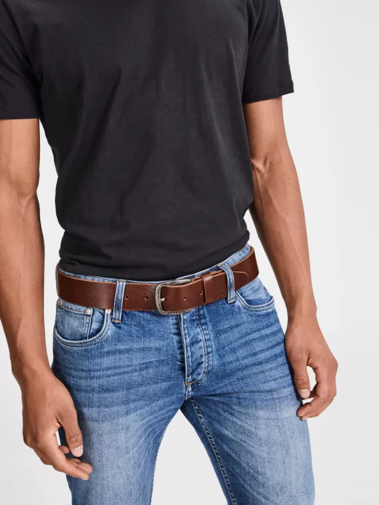 Cheap JACK & JONES Belt Brown