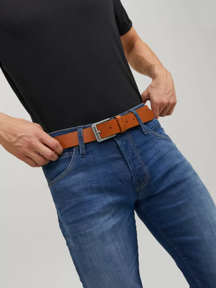 Cheap JACK & JONES Belt Brown