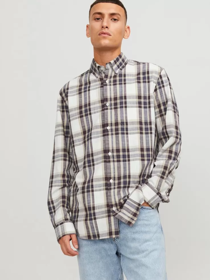 Best JACK & JONES Comfort Fit Shirt Brown