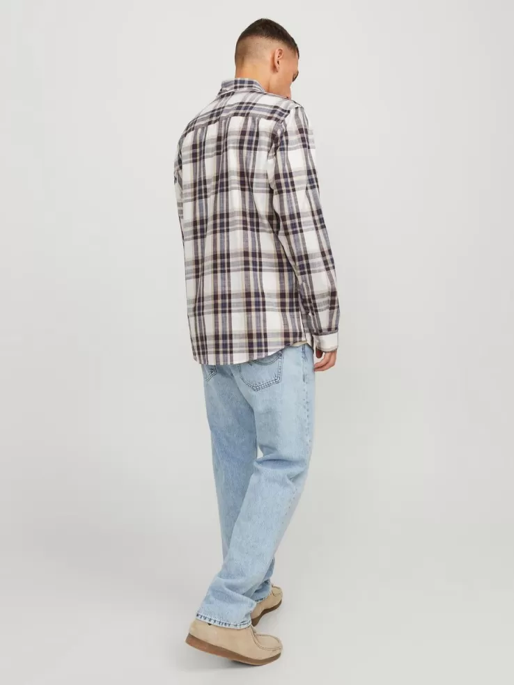 Best JACK & JONES Comfort Fit Shirt Brown