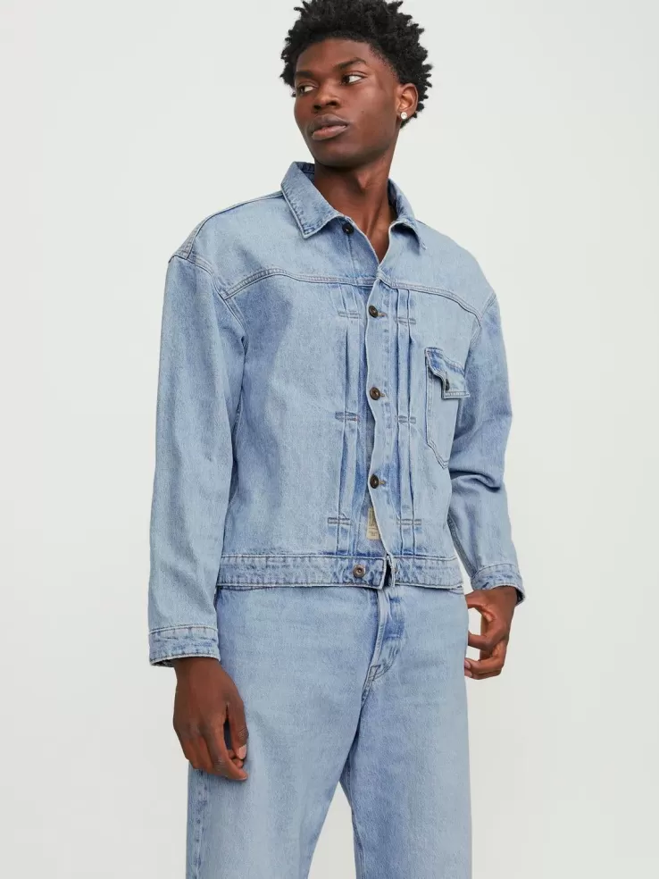 Cheap JACK & JONES Denim jacket Blue