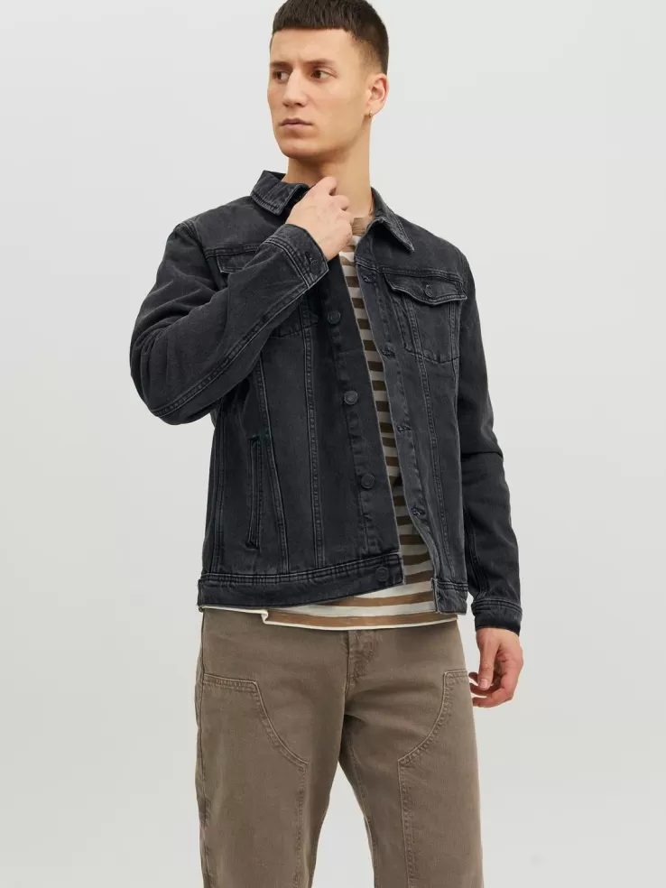 Clearance JACK & JONES Denim jacket Black