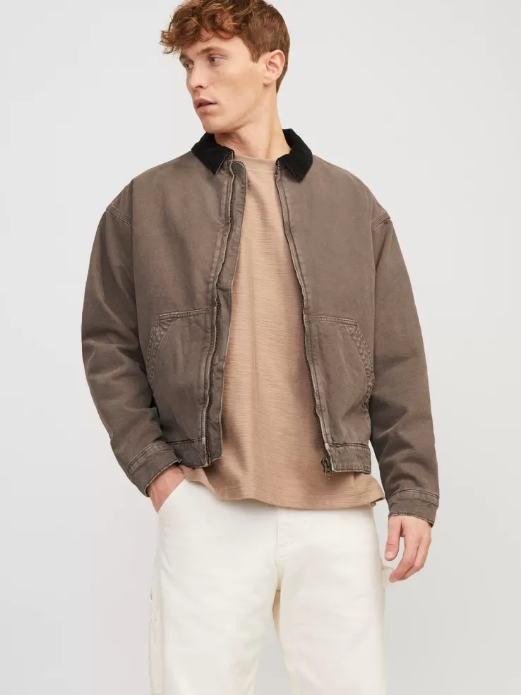 Cheap JACK & JONES Denim jacket Brown