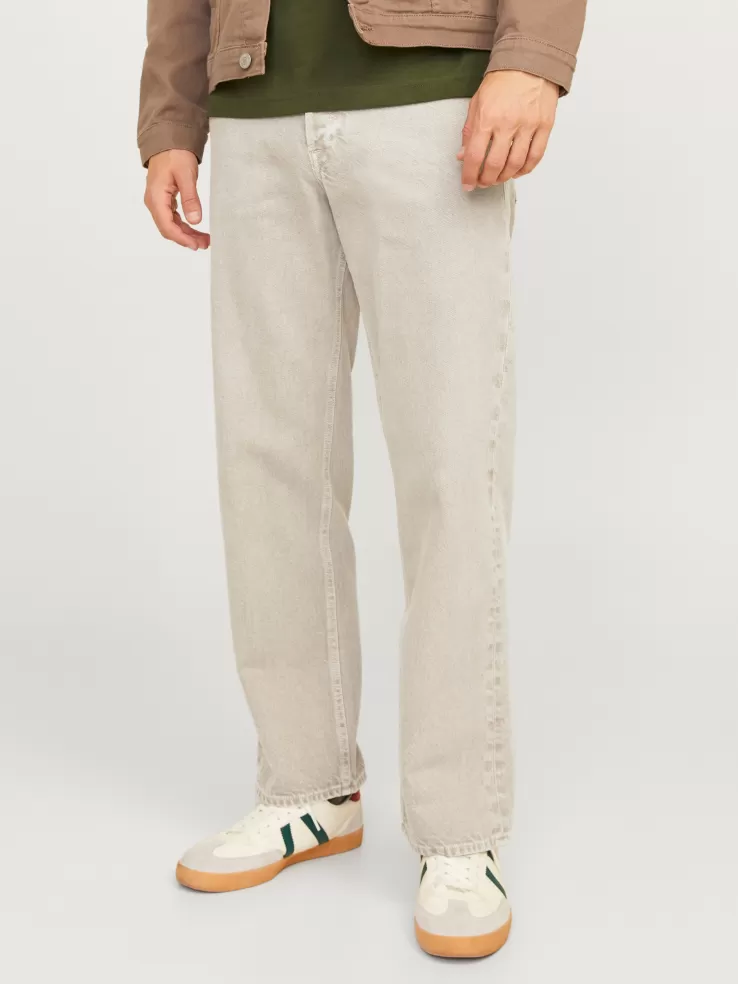 Best JACK & JONES JJIEDDIE JJORIGINAL MF 400 Loose fit jeans Beige