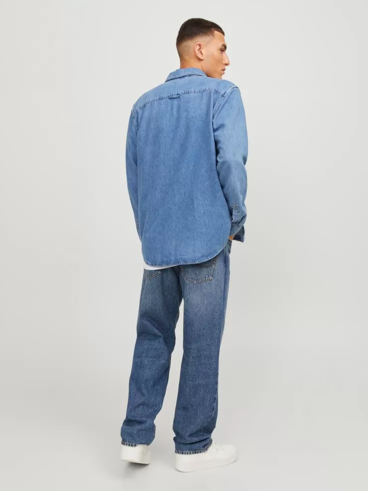 Best JACK & JONES JJIEDDIE JJORIGINAL SBD 329 Loose fit jeans Blue