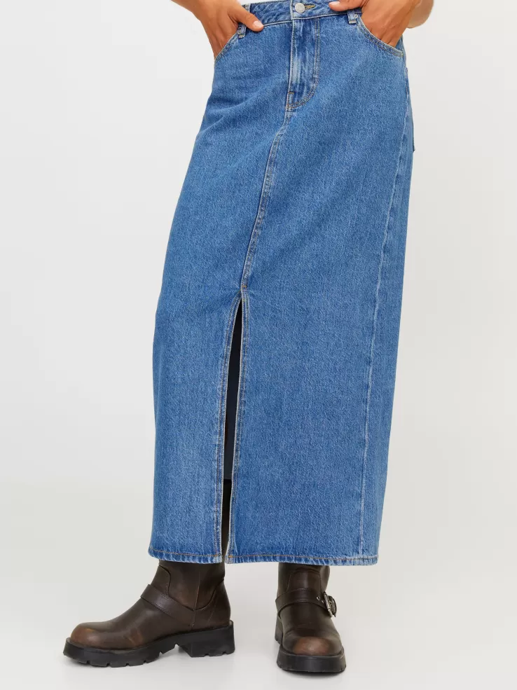 Clearance JACK & JONES JXAURA Denim Skirt Blue