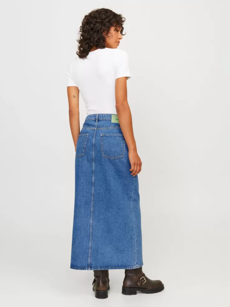 Clearance JACK & JONES JXAURA Denim Skirt Blue