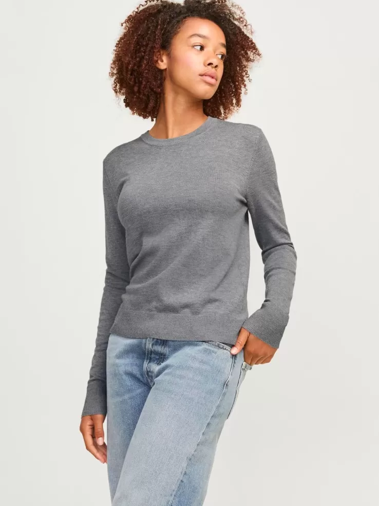 Best JACK & JONES JXCARA Knitted pullover Grey