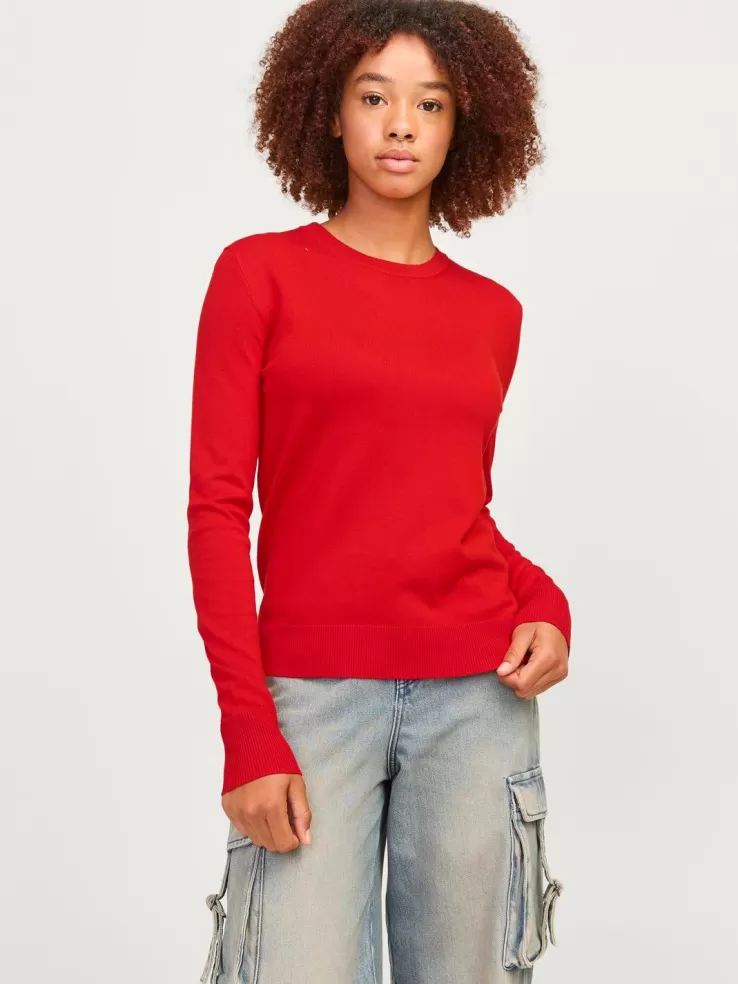 Best JACK & JONES JXCARA Knitted pullover Red