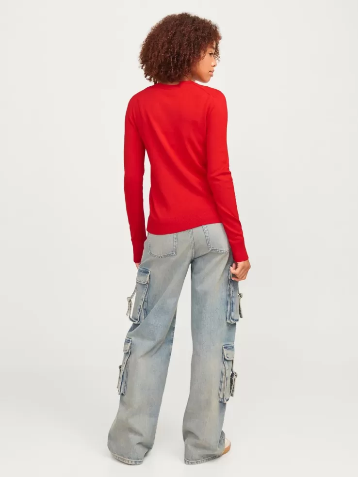 Best JACK & JONES JXCARA Knitted pullover Red