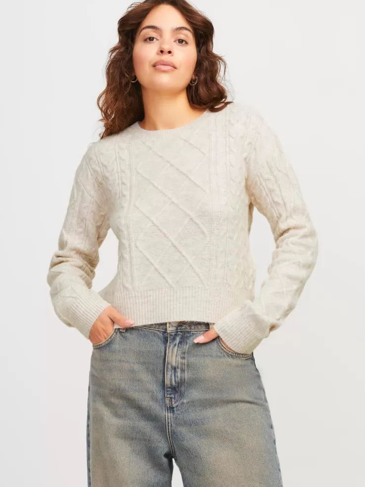 Best JACK & JONES JXCLOVER Knitted pullover Grey