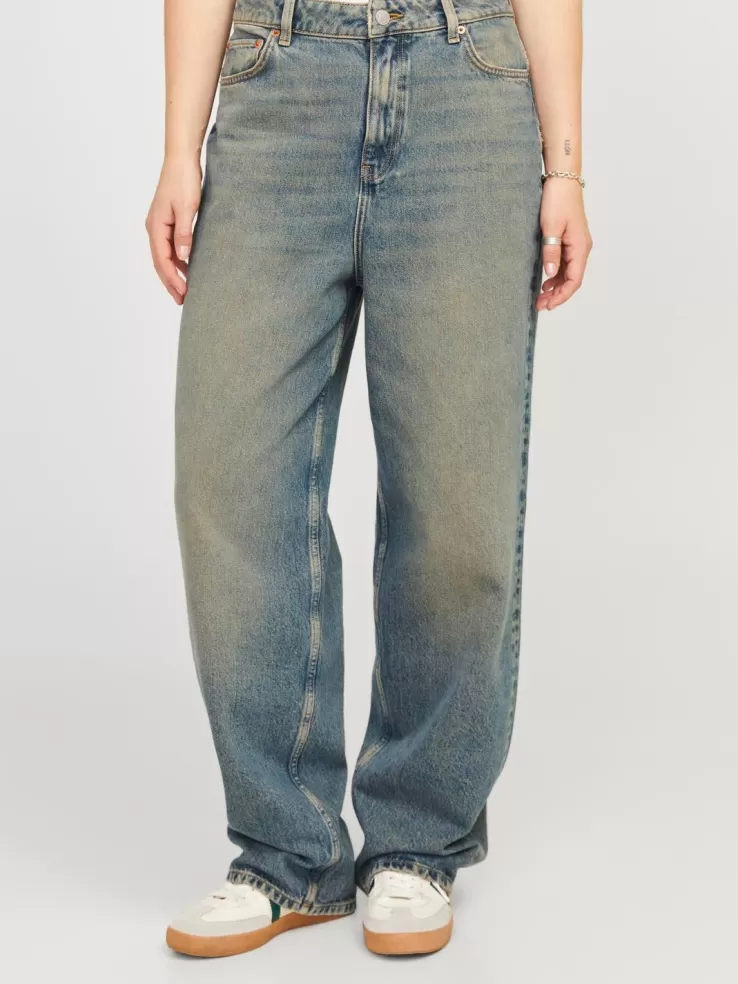 Best JACK & JONES JXERIN BAGGY MW R204 JEANS DNM LN Blue