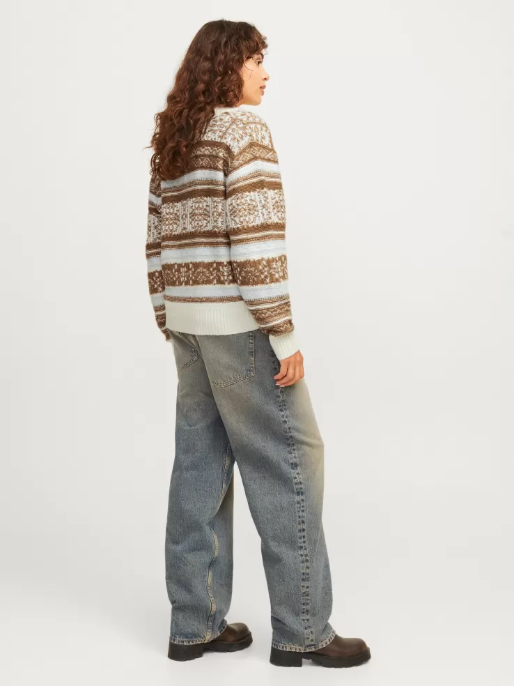 Best JACK & JONES JXGALILEA Knitted cardigan Brown