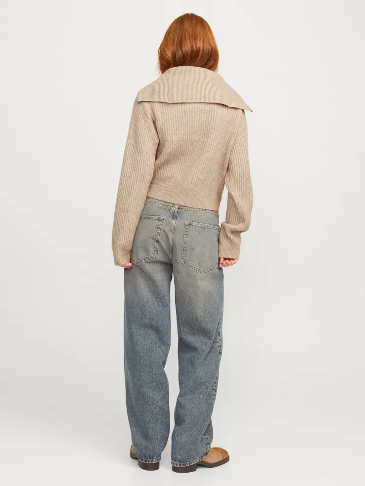 Best Sale JACK & JONES JXGILLY Knitted cardigan Beige