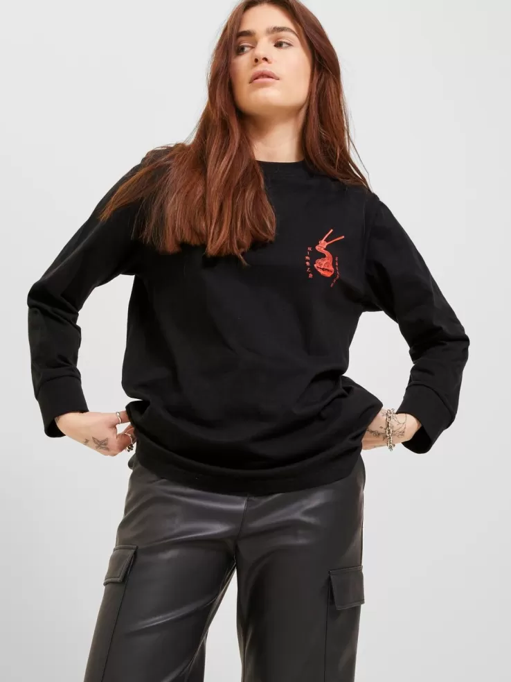 Best Sale JACK & JONES JXISLA Sweatshirt Black