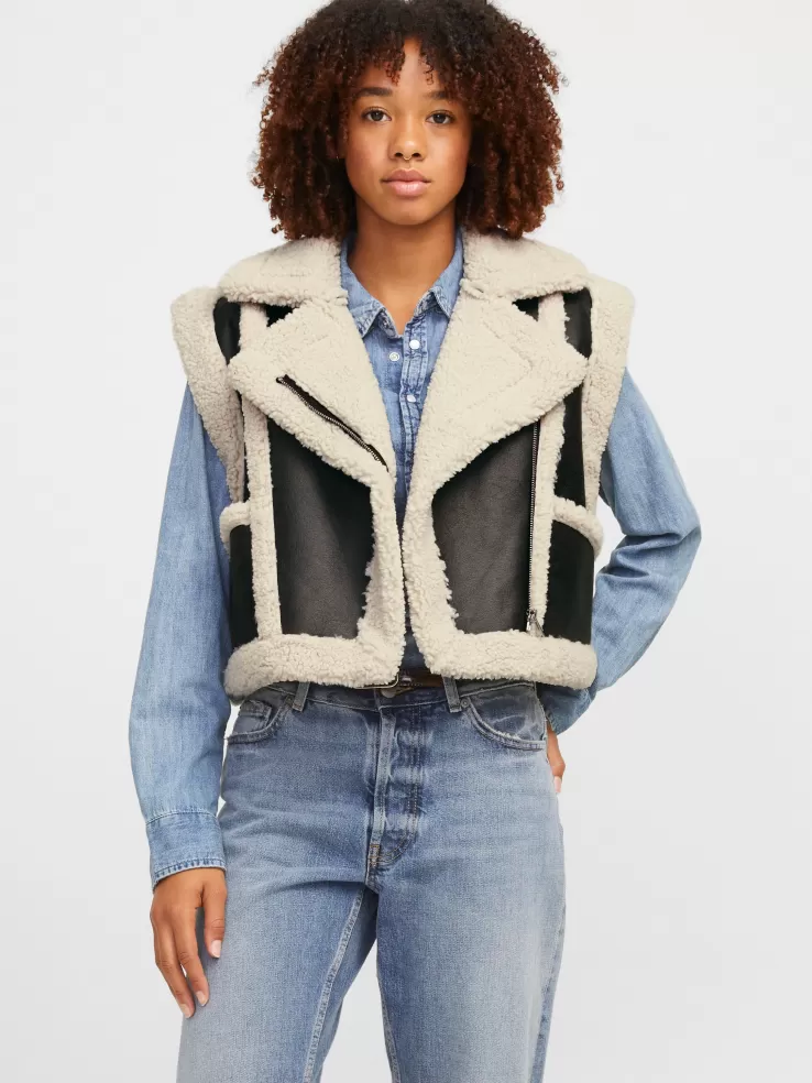 Best JACK & JONES JXJOANNA Teddy gilet Brown