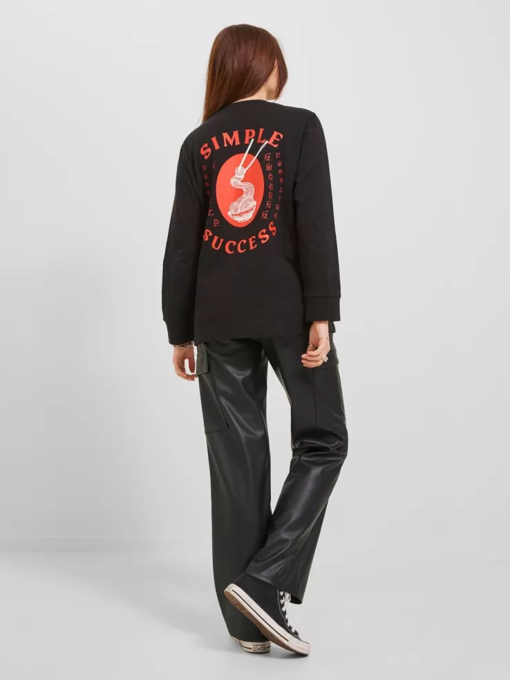 Best Sale JACK & JONES JXKENYA Faux leather trousers Black