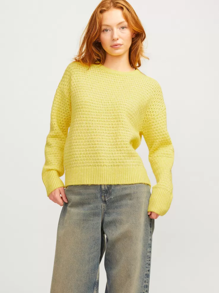 Best JACK & JONES JXMILLY Knitted pullover Yellow