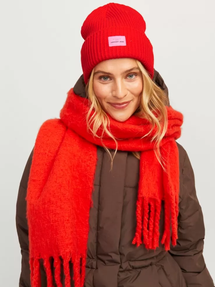 Hot JACK & JONES JXOTHELIA Beanie Red