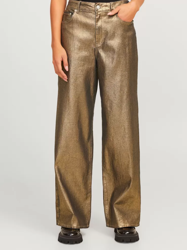Best JACK & JONES JXTOKYO MIKEA WIDE HW SHINY JEANS DNM Brown