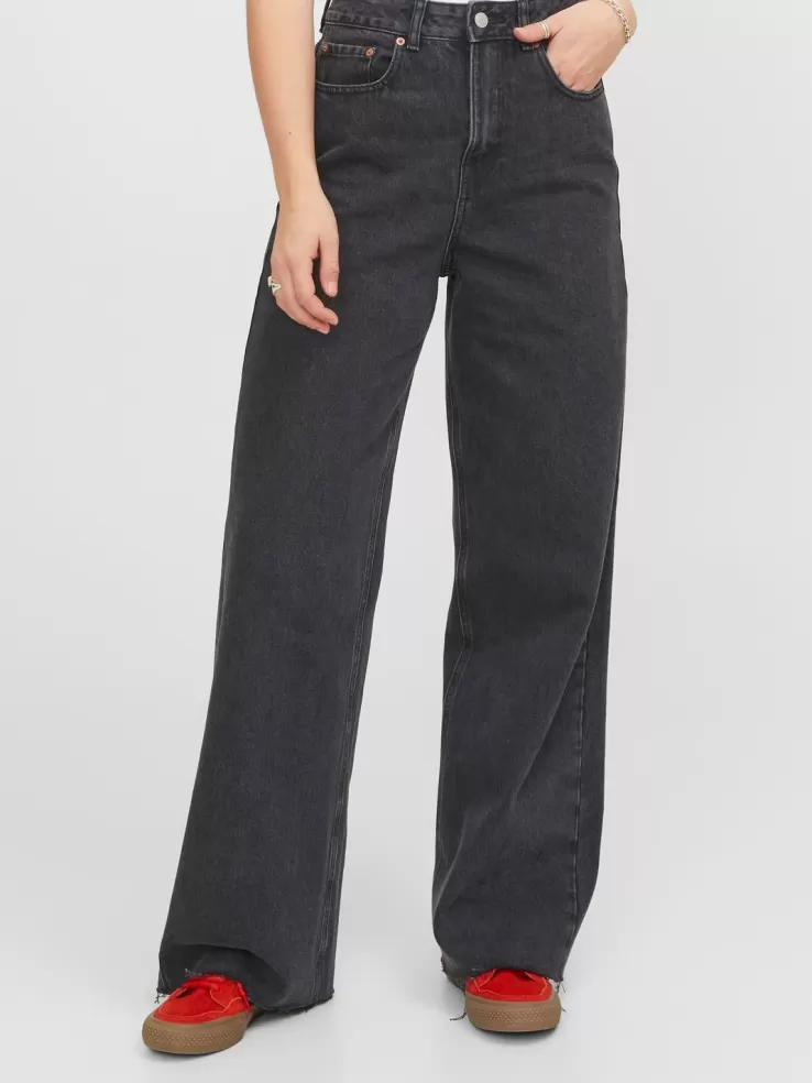 Best Sale JACK & JONES JXTOKYO WIDE RH HW JEANS R6054 DNM NOOS Black