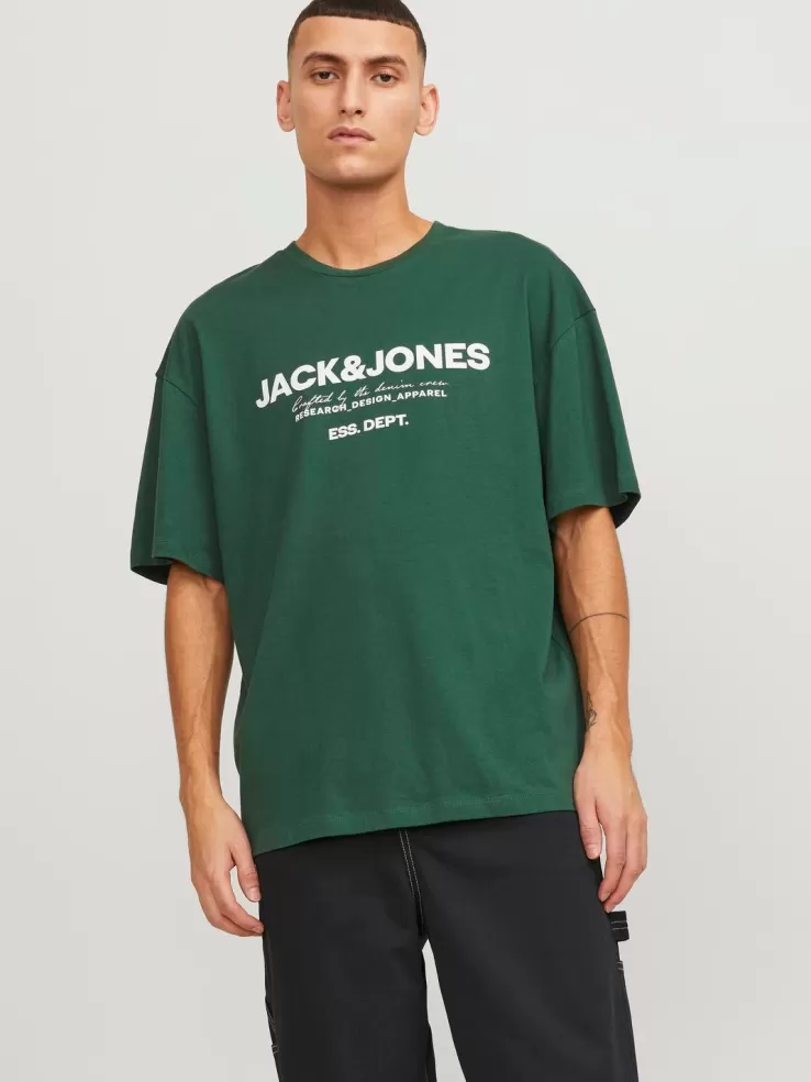 Best JACK & JONES Logo Crew neck T-shirt Green