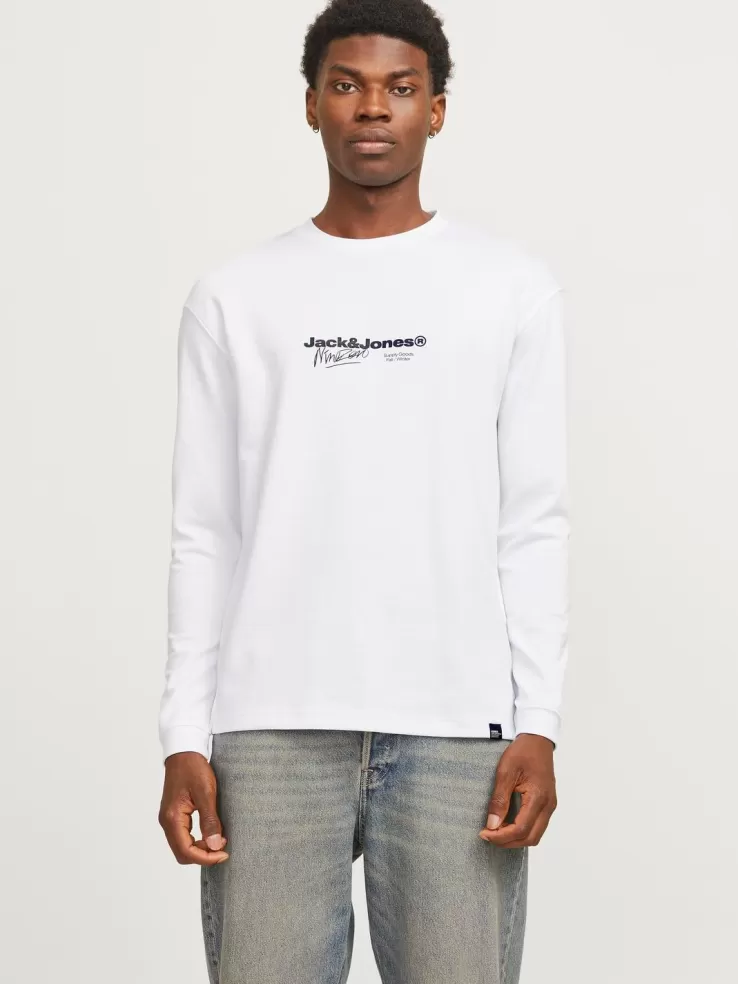 Best JACK & JONES Logo Crew neck T-shirt White
