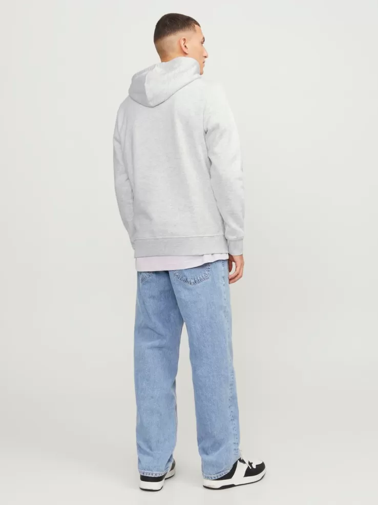 Best JACK & JONES Logo Hoodie Grey