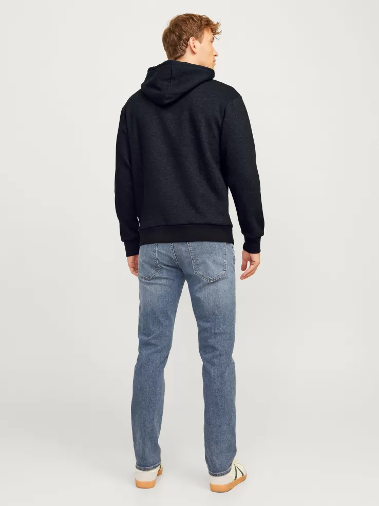 Best JACK & JONES Logo Hoodie Black