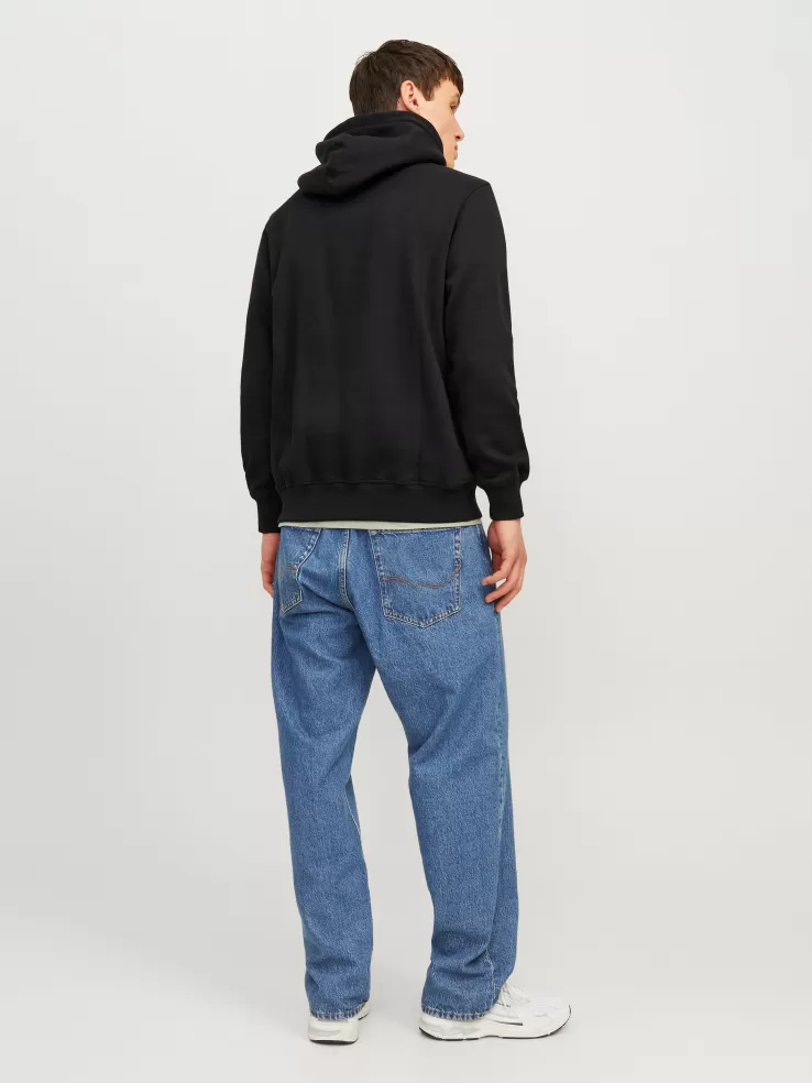 Best JACK & JONES Logo Hoodie Black