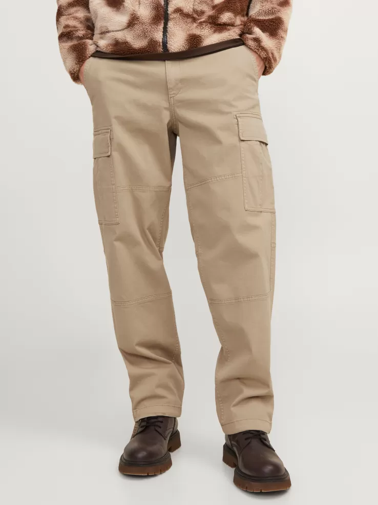 Outlet JACK & JONES Loose Fit Cargo trousers Beige