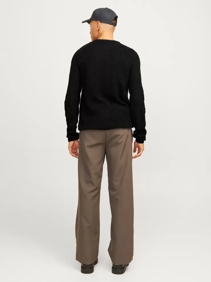 Best JACK & JONES Melange Knitted pullover Black