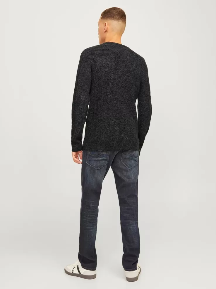 Best JACK & JONES Melange Knitted pullover Grey