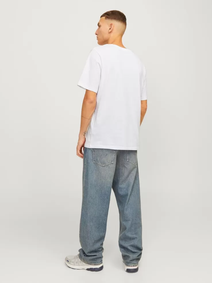 Best Sale JACK & JONES 3-pack Logo Round neck T-shirt Blue