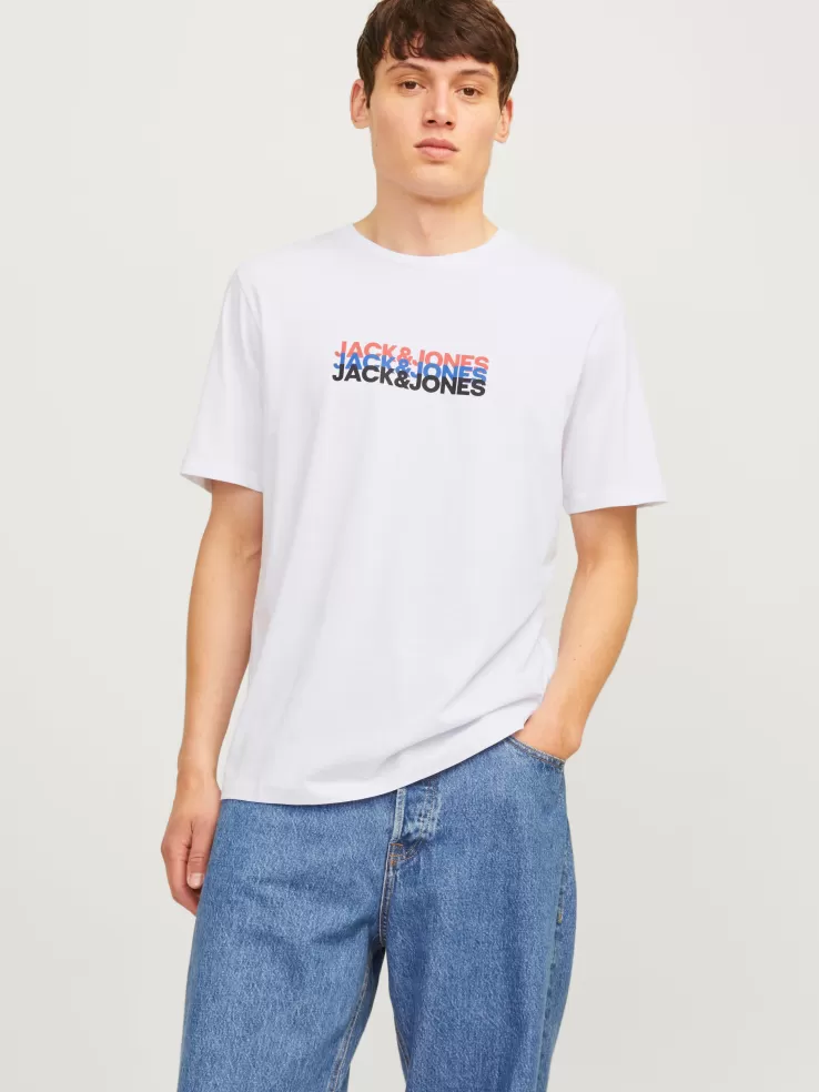 Best Sale JACK & JONES 3-pack Printed Crew neck T-shirt Black