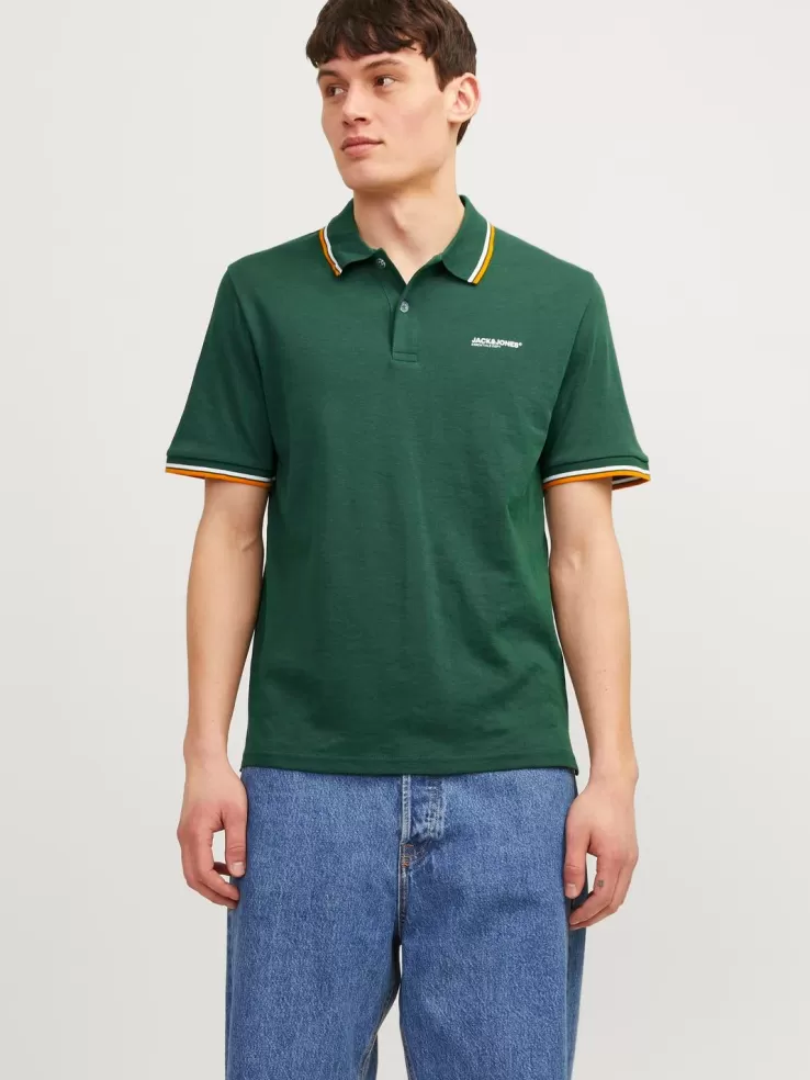 Best Sale JACK & JONES 2-pack Printed Polo Polo Blue