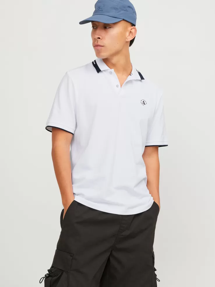 Best Sale JACK & JONES 2-pack Printed Polo T-shirt White