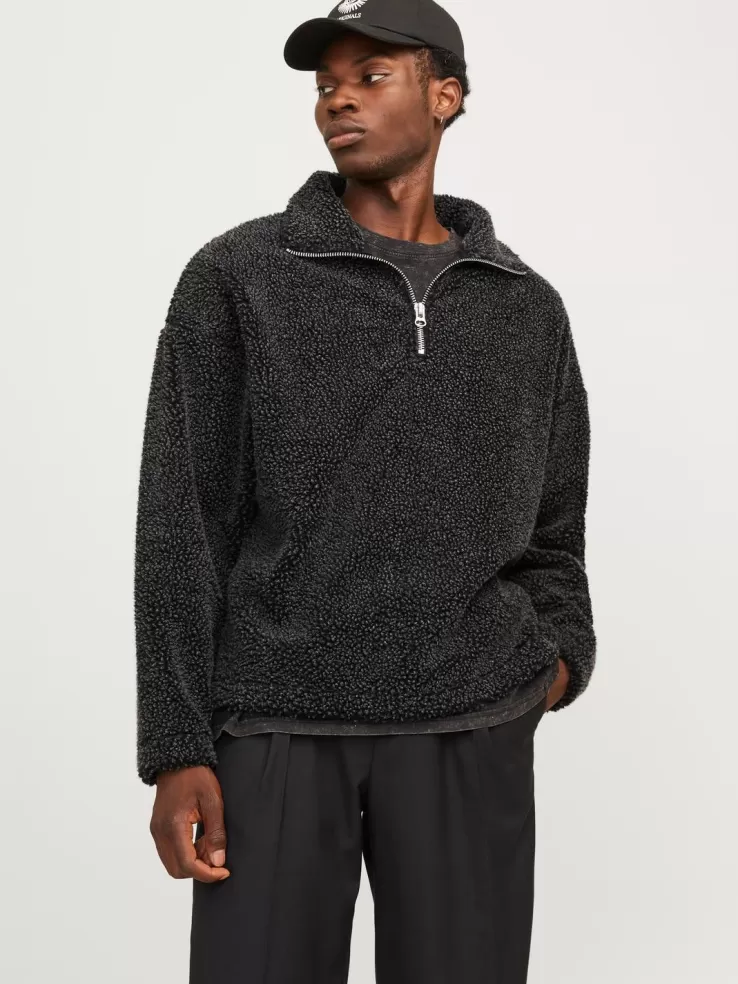 Best JACK & JONES Plain Fleece sweatshirt Black