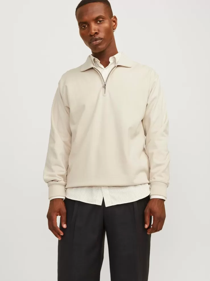 Best JACK & JONES Plain Half zip White