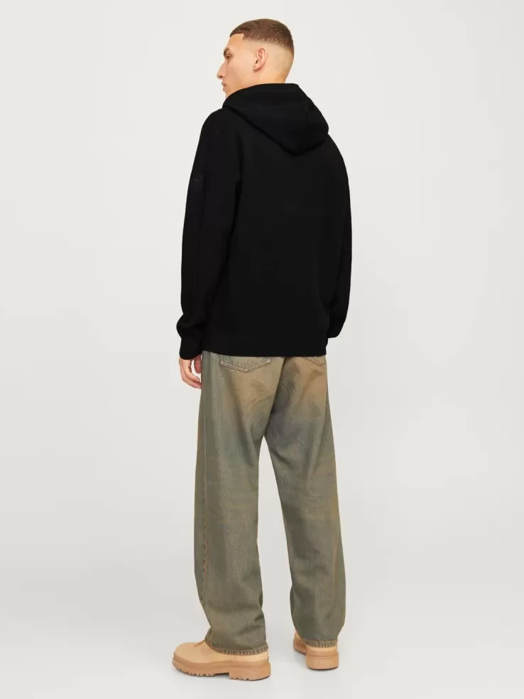 Best JACK & JONES Plain Hoodie Black