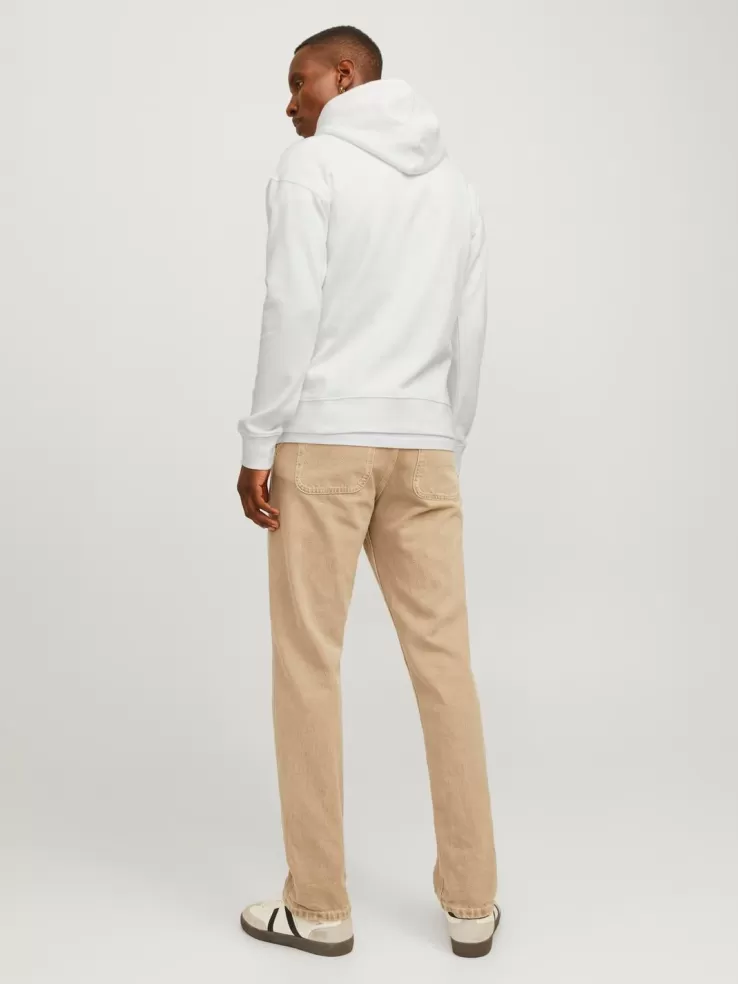 Cheap JACK & JONES Plain Hoodie White