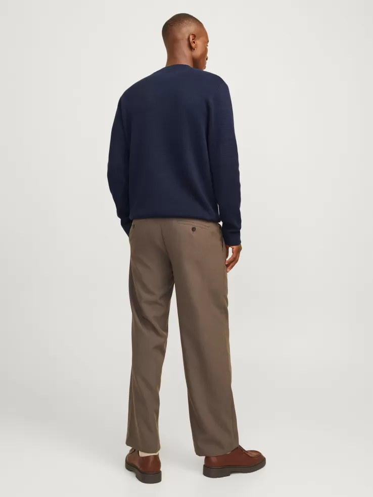 Best JACK & JONES Plain Knitted pullover Blue