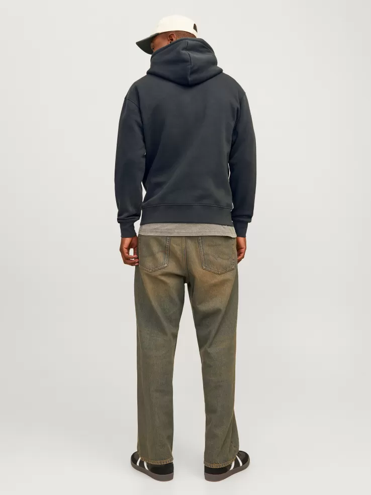 Discount JACK & JONES Printed Hoodie Grey