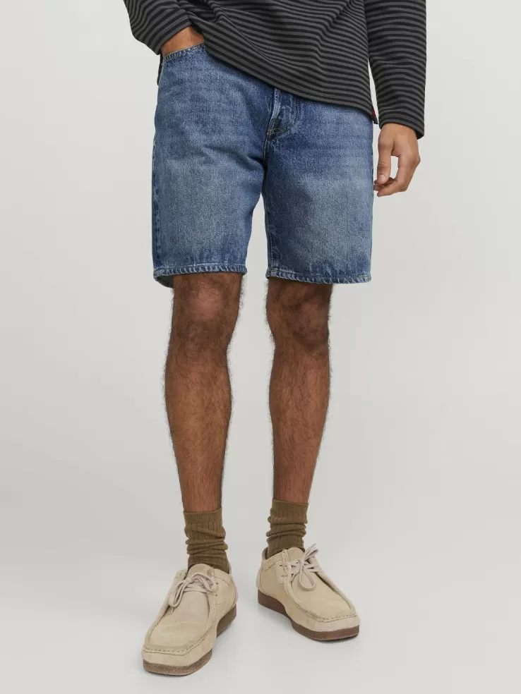 Hot JACK & JONES RDD Relaxed Fit Denim shorts Blue