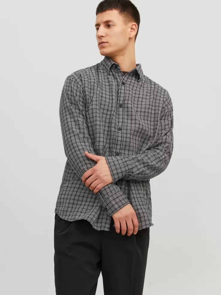 Best JACK & JONES Regular Fit Checked shirt Black