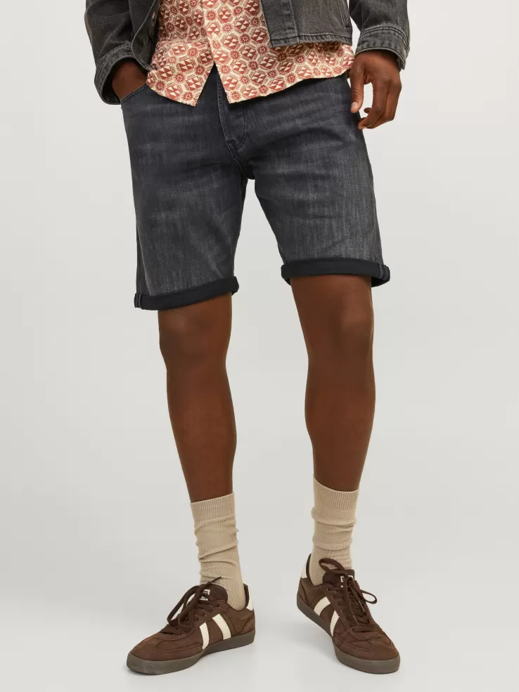 Hot JACK & JONES Relaxed Fit Denim shorts Black