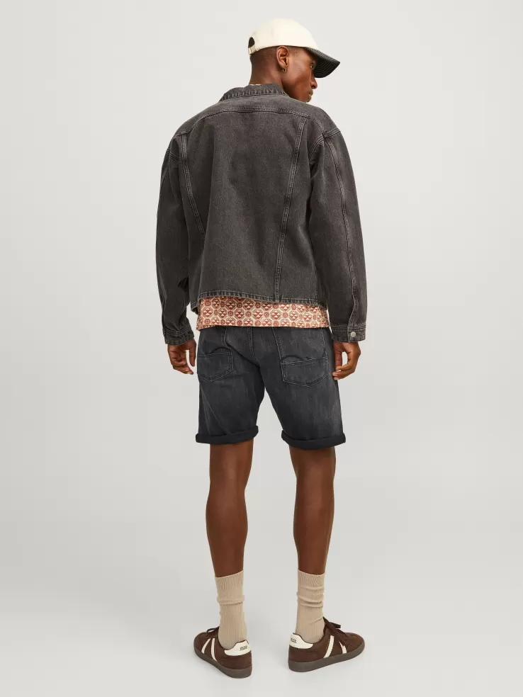 Hot JACK & JONES Relaxed Fit Denim shorts Black