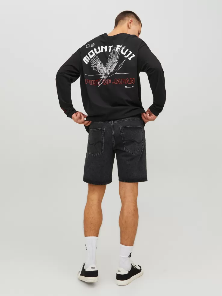 Clearance JACK & JONES Relaxed Fit Denim shorts Black