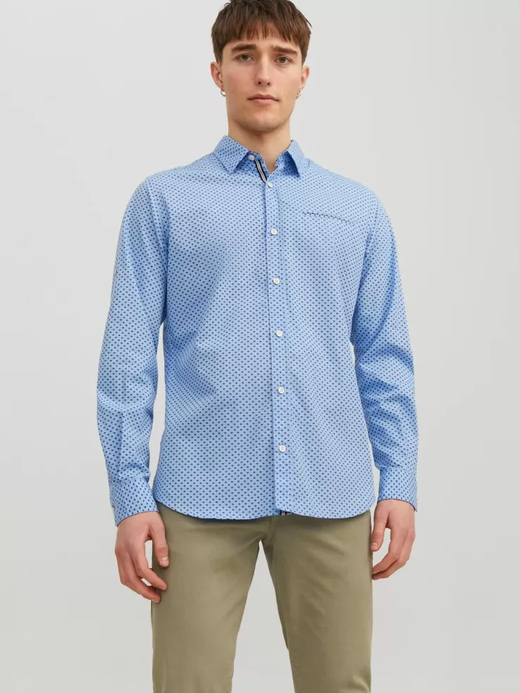 Best JACK & JONES Slim Fit Dress shirt Blue